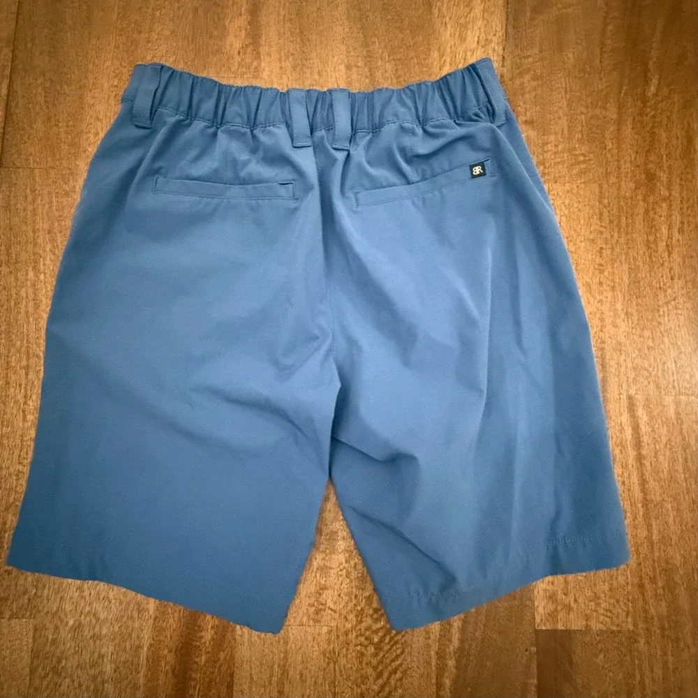 Banana Republic Performance Shorts Mens 30 Blue Elastic Waist Golf 9